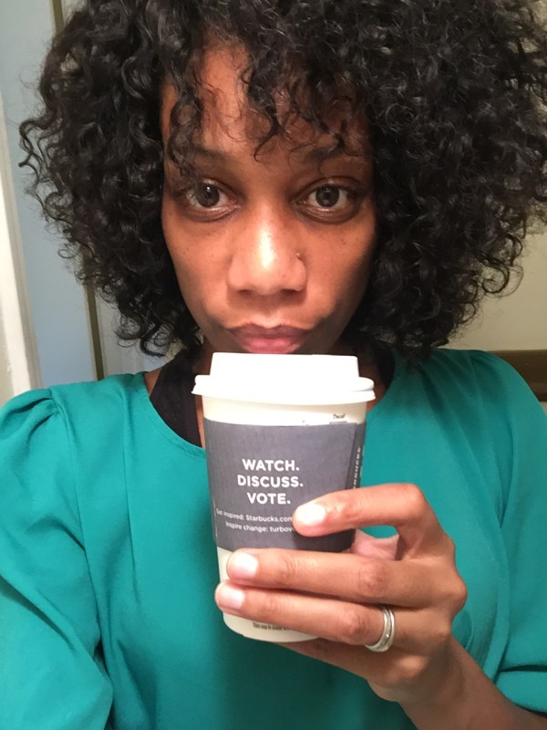 Pumpkin Spice Latte Curly Haired Selfie