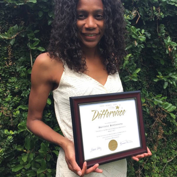 Teacher wins teacher of the month award...helps her avoid teacher burnout