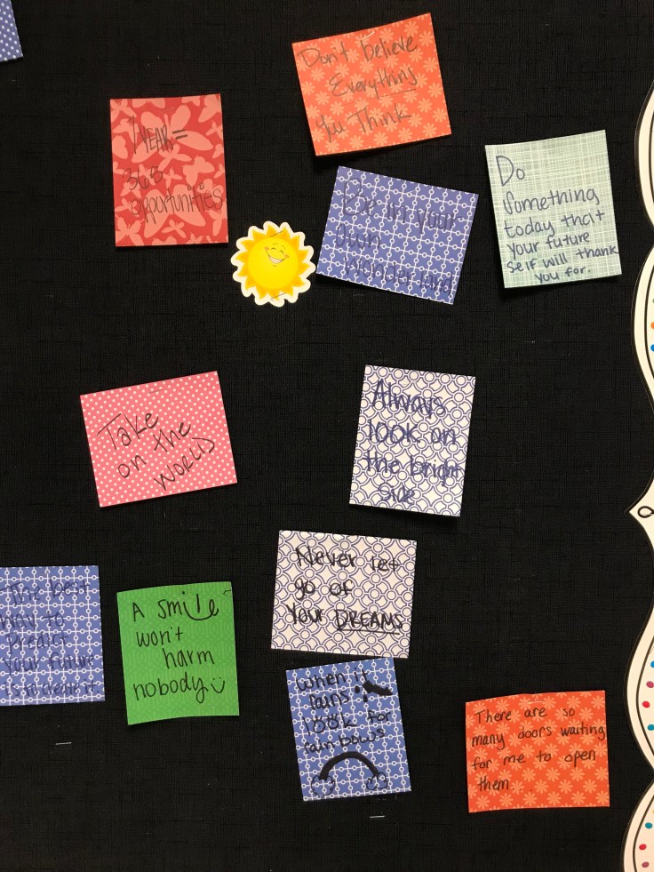 Share inspiration on the wall. Take inspiration if you need it. Give inspiration to others.