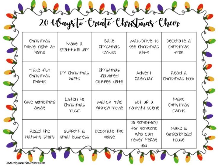 20 Ways to Create Christmas Cheer | Christmas Activities | Christmas Fun | Christmas DIY | Holiday DIY | Holiday Activities