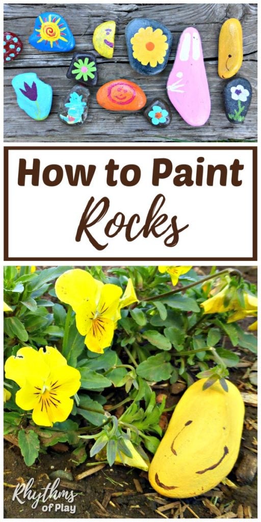 How to Paint Rocks. Rock painting made the list this year for spring activities. I cannot wait to try this out. #springactivities #kidactivities #childrenactivities #kidsactivities #budget