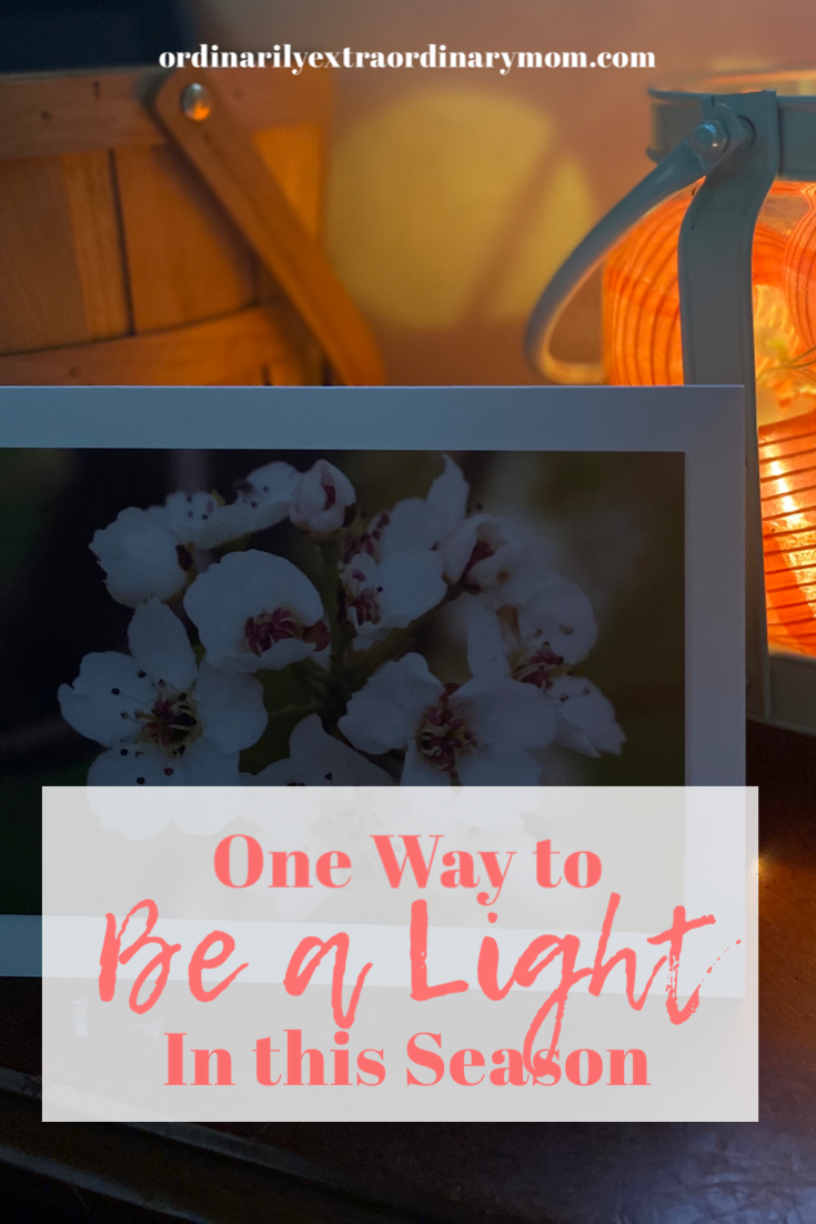 One Way to Be a Light in this Season | ordinarilyextraordinarymom #bealight #cardshandmade #cards #stationary #spreadlight #inspiration #happymail