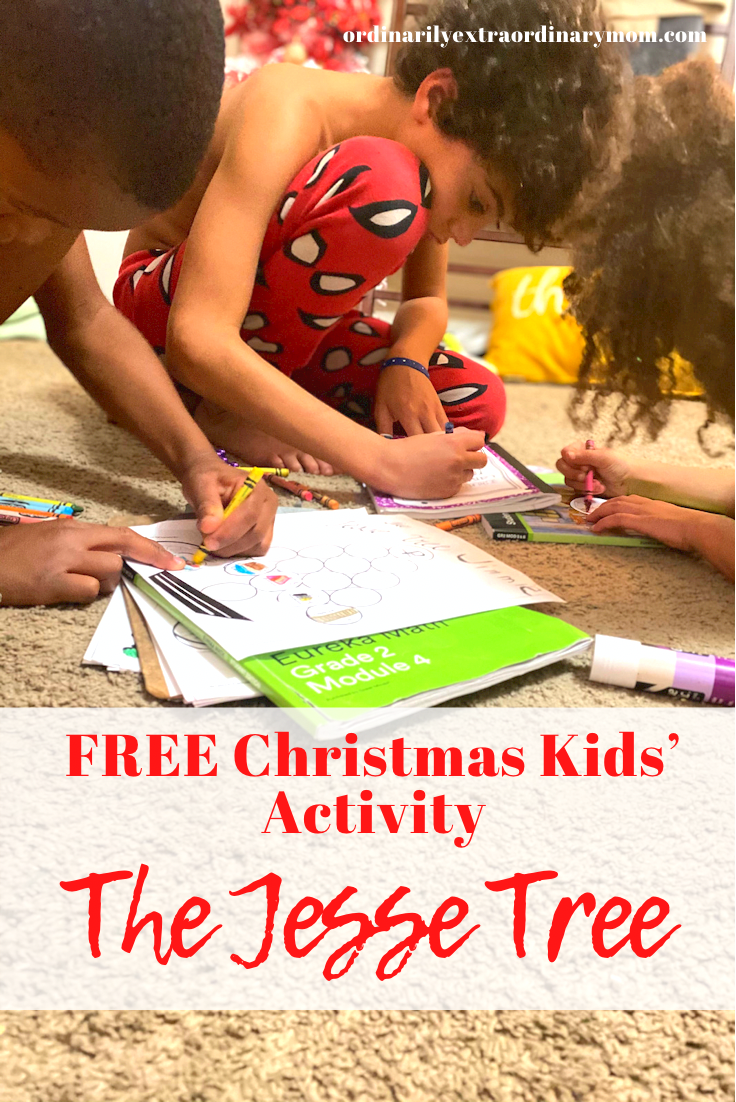 FREE Christmas Kids' Activity: The Jesse Tree | ordinarilyextraordinarymom #kidsactivities #freekidsactivites #freechristmasactivities #freechristmasprintables #freejessetreeactivity #jessetree #christianmom